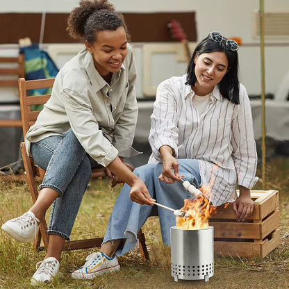 Portable Mini Fire Pit Stove Safe Burning Grilling Stove for Wood Burning