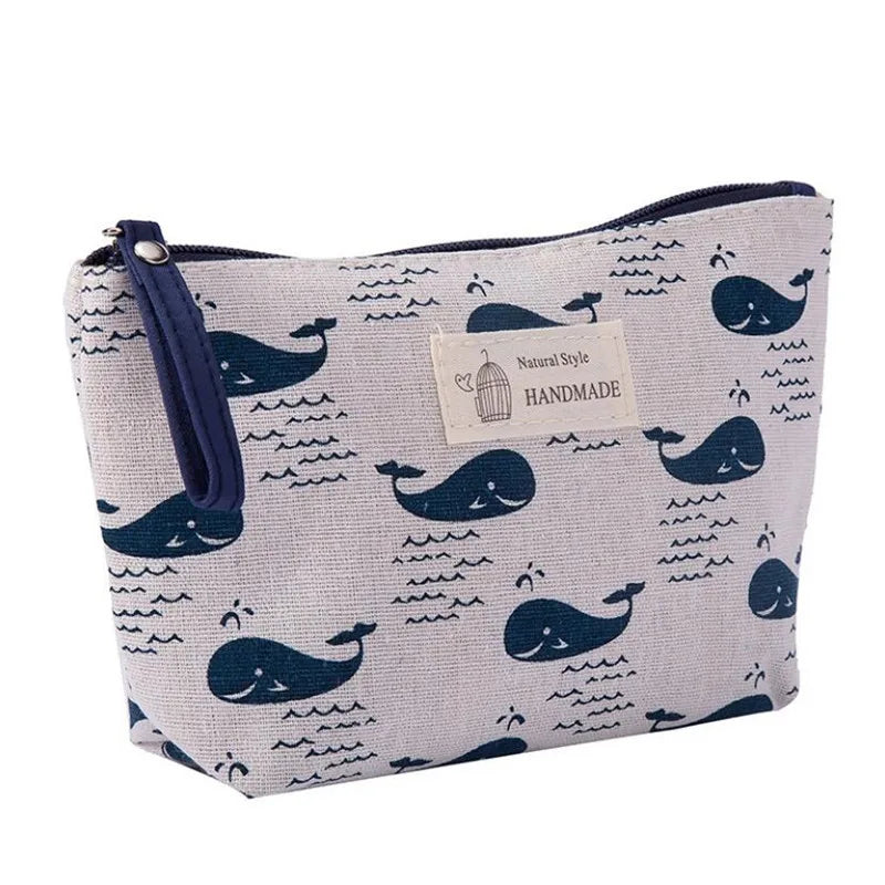 Soft Cosmetic Bag Canvas Bear Women Travel Storage Bag Toiletries Organize Cute Cosmetic Bag Portable Make up Bags