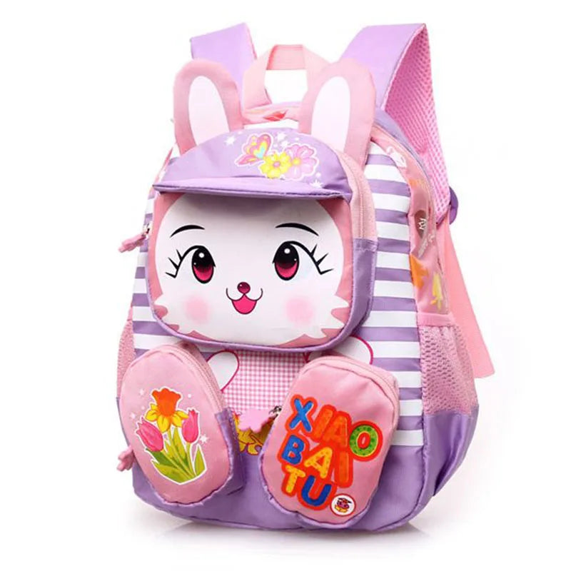 New 3D Kid School Backpack for Girls Boys Rabbit Tiger School Bags Children'S Kindergarten Backpacks Mochila Infantil