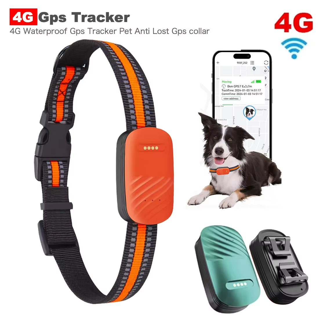 Smart 4G Tracker Gps for Cats Pet Waterproof Mini Gps Tracker Free APP Anti-Loss Real-Time Location Collar for Dogs Accessories