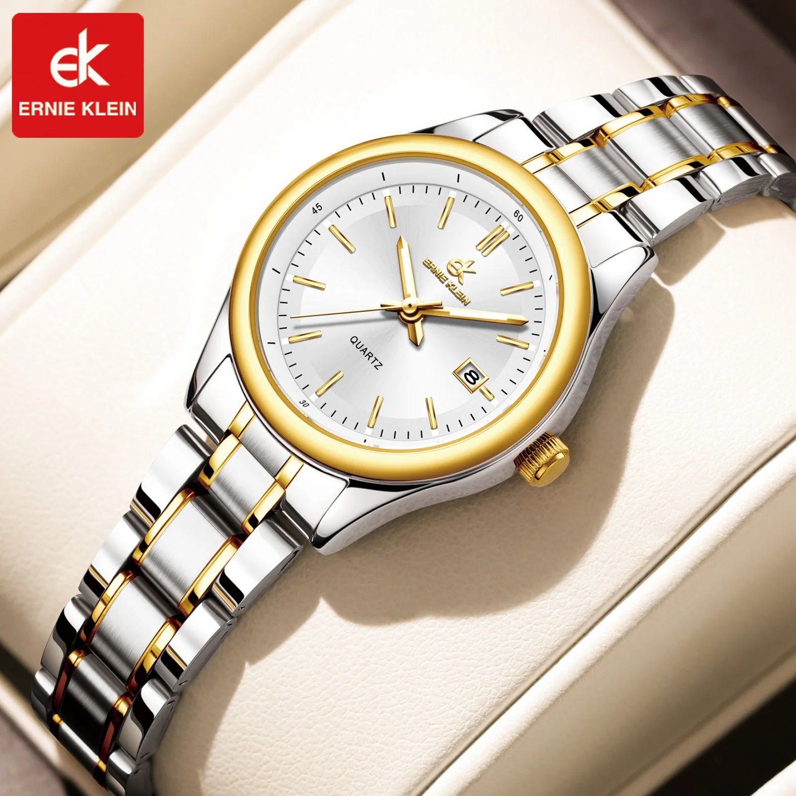 Women’S Watch Luxury Gold Watch Originaldate Week Stainless Steel Waterproof Luminous Elegant Dress Ladies' Watches