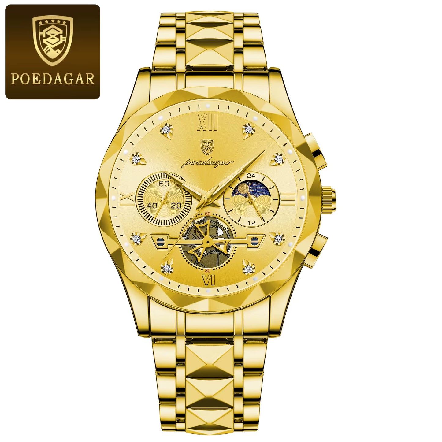 Luxury Man Wristwatch Chronograph Waterproof Luminous Men Watch Stainless Steel High Quality Sport Men'S Quartz Watches