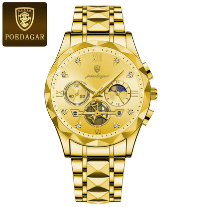 Luxury Man Wristwatch Chronograph Waterproof Luminous Men Watch Stainless Steel High Quality Sport Men'S Quartz Watches