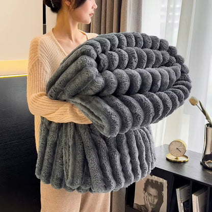 1 Pc  Blankets 3 Size for Bed, 300GSM Soft & Warm Fleece Blanket, This Stylish Throw Blanket for All Season 2Lbs