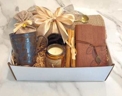 Coffee Lover Gift Box: French Press, Mug, Gourmet Beans, Travel Tumbler